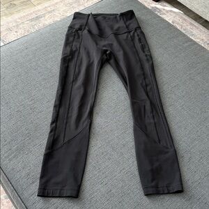 Black lululemon crop leggings Size 4